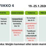 Viikon 4 ohjelma